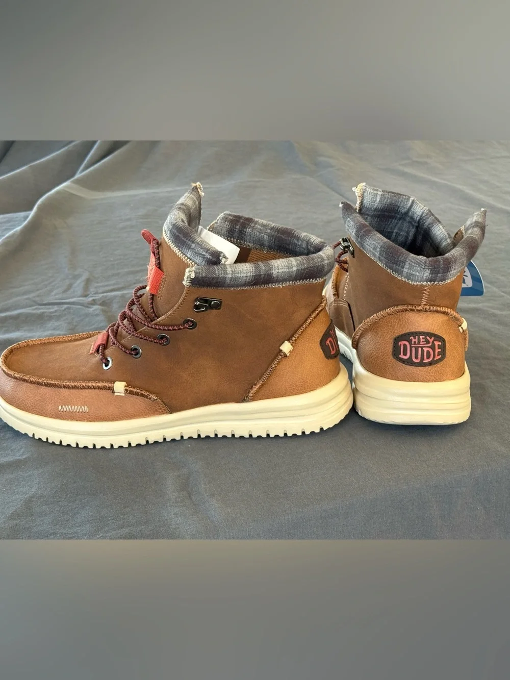 Hey Dude Men's Boots with Plaid Size 7 Shoes Bradley Classic